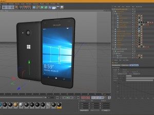 microsoft lumia 550 black 3Dモデル