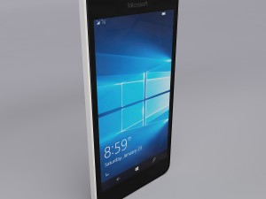 microsoft lumia 550 white 3D 模型