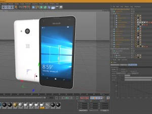 microsoft lumia 550 white 3D Model
