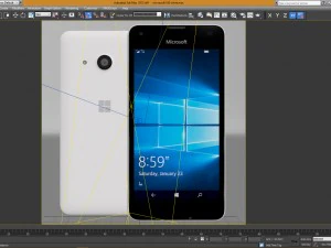 microsoft lumia 550 white 3D Model