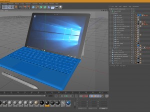 microsoft surface pro 4 type covers pen all 5 3D-Modell