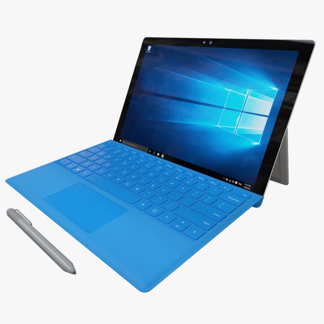 microsoft surface pro 4 type covers pen all 5 3D-Modell .c4d .max .obj .3ds .fbx .stl .blend 