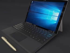 microsoft surface pro 4 type covers pen all 5 3D-Modell