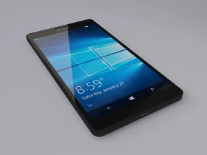 microsoft lumia 950 xl black 3D Model