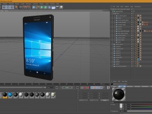 microsoft lumia 950 xl black 3D 模型
