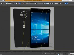 microsoft lumia 950 xl black 3D Model