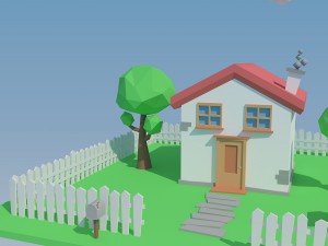 low poly house 3D Model