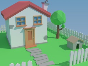 low poly house 3D Model