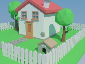 low poly house 3D Model