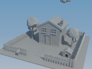 low poly house 3D Model
