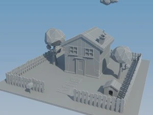 low poly house 3D Model