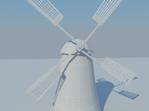 low poly mill 3D Model