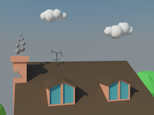 low poly house car 3D 모델