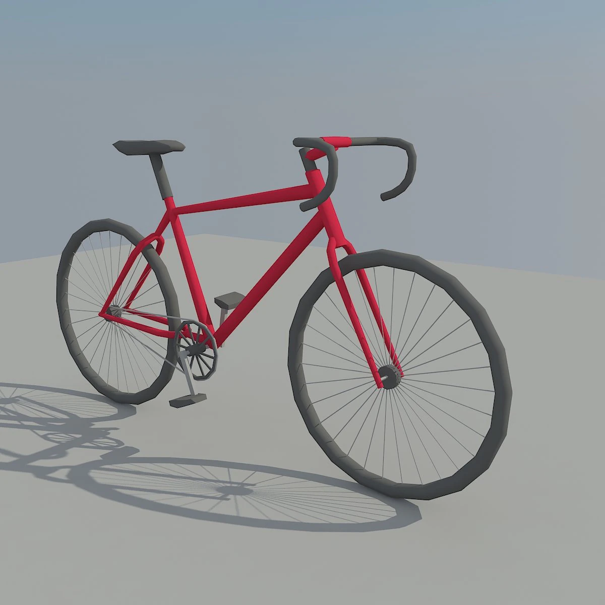 low poly bike 3D Model .c4d .max .obj .3ds .fbx .stl .blend 
