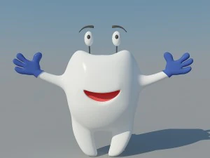 cartoon tooth 3D Model