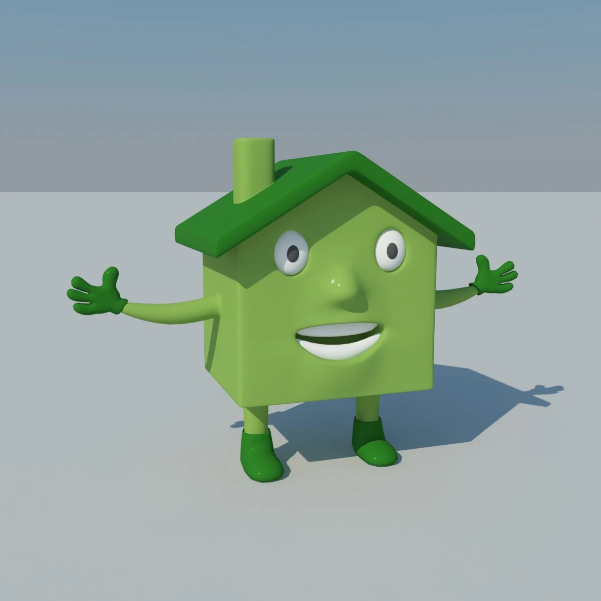 cartoon house 3D Model .c4d .max .obj .3ds .fbx .stl .blend 