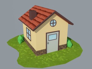 low poly house 2 Modelo 3D