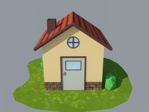 low poly house 2 3D Model
