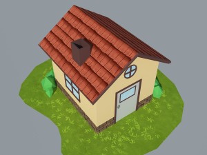 low poly house 2 3D Model