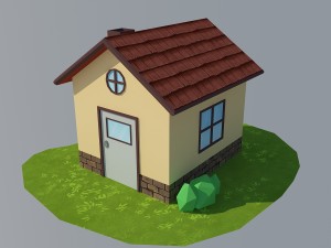 low poly house 2 3D Model