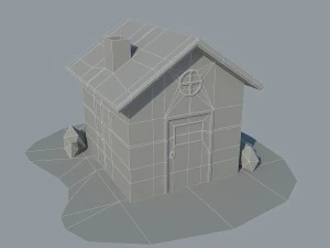 low poly house 2 3D Model