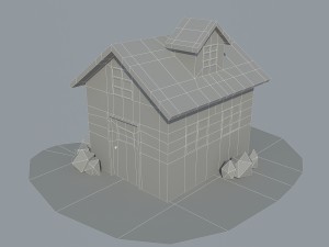 low poly house 3 3D मॉडल