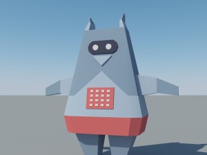 low poly space robot 3D Модель