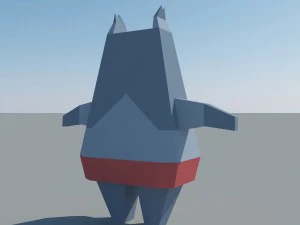 low poly space robot 3D Model