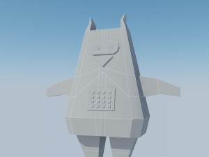 low poly space robot Modèle 3D