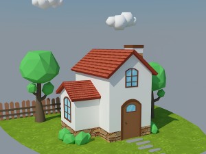 low poly house 5 3D Models