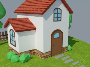 low poly house 5 3D Модель