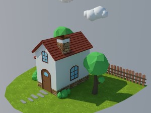 low poly house 5 3D Модель