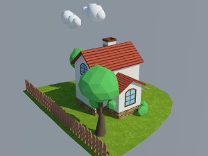 low poly house 5 3D Модель