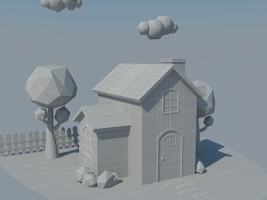 low poly house 5 3D Модель