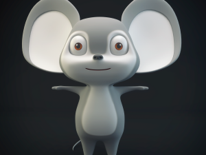 cartoon mouse gray Modelo 3D