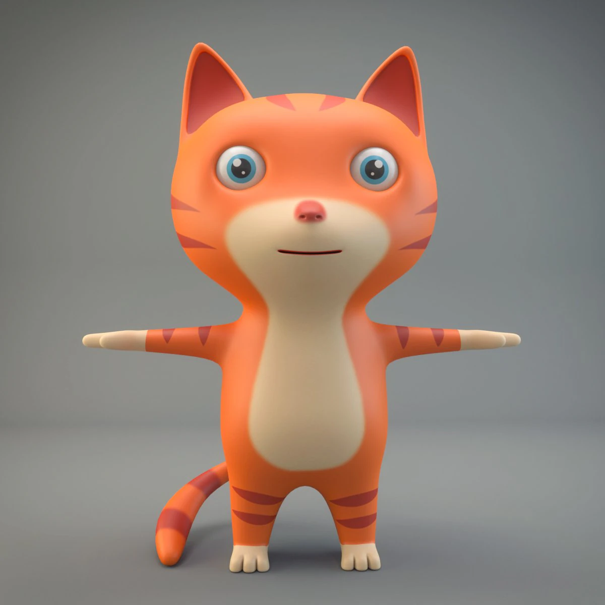 cartoon cat 3D Model .c4d .max .obj .3ds .fbx .stl .blend 