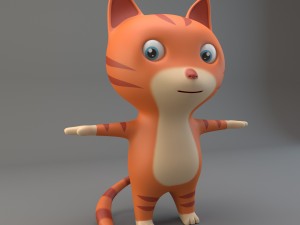 cartoon cat 3D 모델