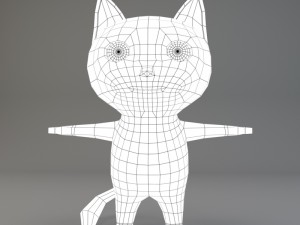cartoon cat 3D 모델