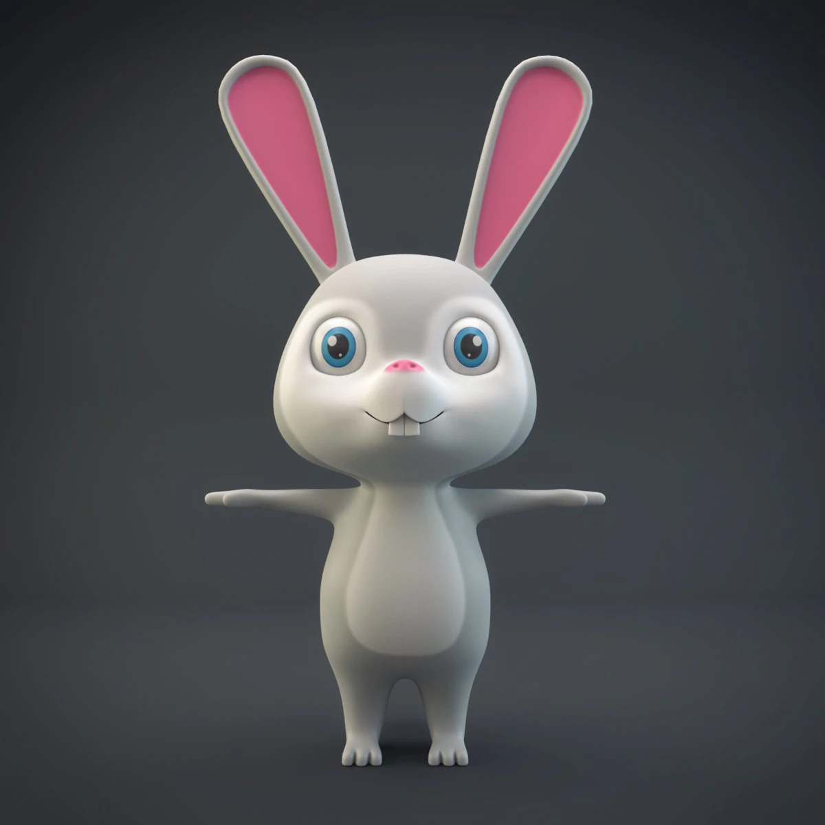 cartoon rabbit 3D Model .c4d .max .obj .3ds .fbx .stl .blend 