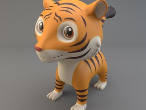 cartoon tiger 3D Model