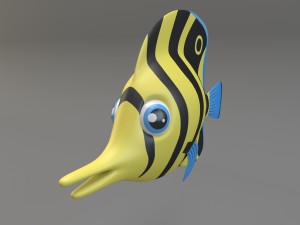 cartoon fish Modelo 3D