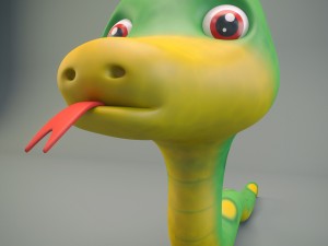 cartoon snake Modelo 3D