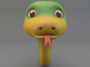 cartoon snake 3Dモデル