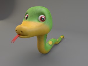 cartoon snake 3Dモデル