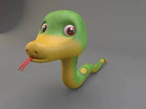 cartoon snake 3D Model