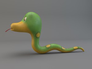 cartoon snake 3Dモデル