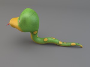 cartoon snake 3Dモデル