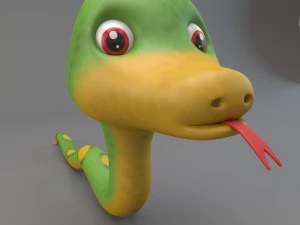 cartoon snake 3D Model