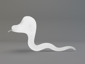 cartoon snake 3Dモデル
