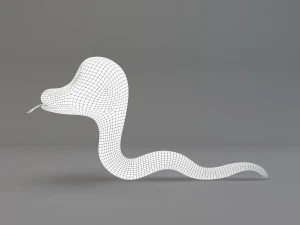 cartoon snake 3D Model